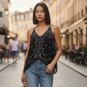 Free People Going Out In Austin Embellished Camisole